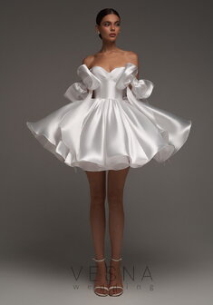 Свадебное платье Принцесс силк вайт-V69812